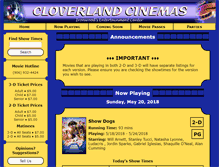 Tablet Screenshot of cloverlandcinemas.com